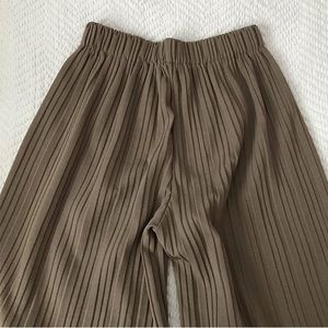 OAK + FORT wide leg pleated culottes